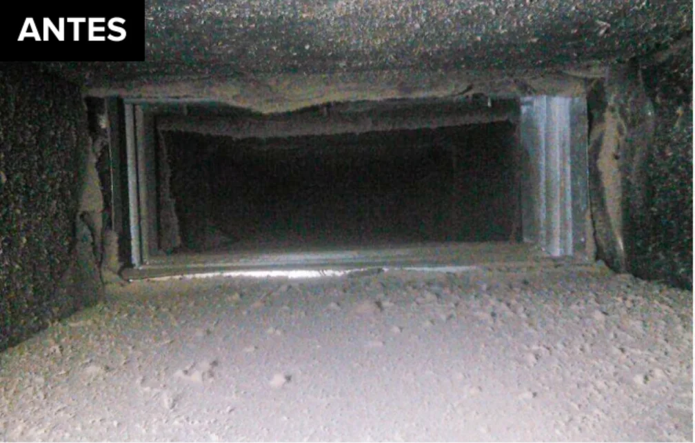 Conducto HVAC — antes